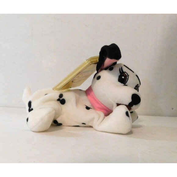 Disney 101 Dalmatians Jewel Mini Bean Bag Plush 8" White Dog Spots - Picture 2 of 6